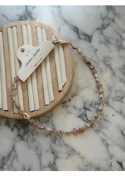 Deniz Kabuğu Kolye - Pembe