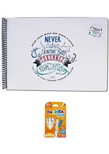 25 x 35 cm Tükenmez Resim Defteri 1 Adet Ressam Kediler Desenli