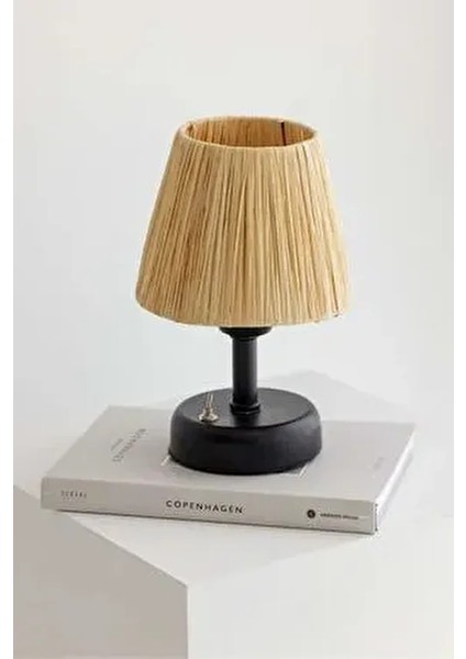 Maison Masa Lambası Led Aydınlatmalı Metal Alt Siyah Renkli Modern Tasarım