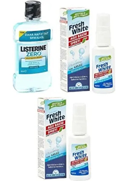 Lısterıne Alkolsüz Ağız Gargara Suyu Ağız Kokusu Giderici Önleyici Sprey 2 Adet 30 ml