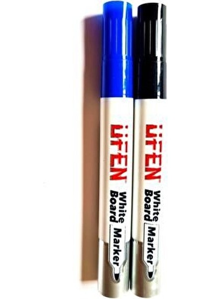 1 Adet Mavi + 1 Adet Siyah 2'li Beyaz Tahta Kalemi Ufen