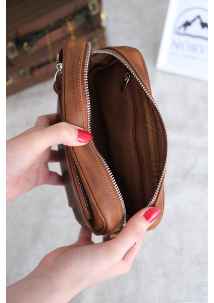 Şifreli Hakiki Deri El Çantası Tutamaçlı Çok Bölmeli modelleri