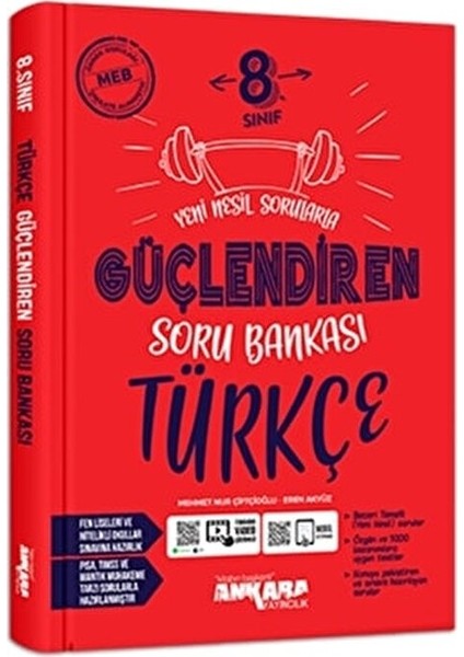 8. Sınıf Paragraf Güçlendiren Soru Bankası & 8. Sınıf Türkçe Güçlendiren Soru Bankası modelleri