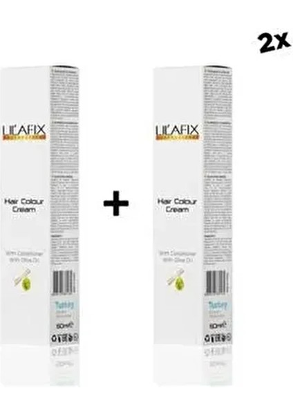 7.0 Kumral Kalıcı Krem Tüp Saç Boyası 2'li Set 60 ml Amonyaklı Beyaz Renk