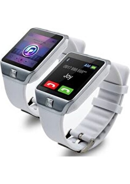 Dz-09 Bluetooth Sd Kart ve Sim Kartlı Destekli Türkçe Menü Kamerali Akıllı Saat-Beyaz fırsatları