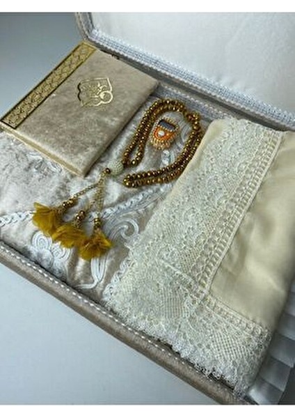 6 Parça Kadife Seccade Takımı Çeyizlik Bohça Sandıklı Gelin Damat Seti