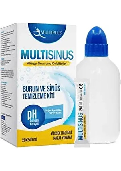 Burun ve Sinüs Temizleme Kiti 20X240 ml 20 Adet Solüsyon