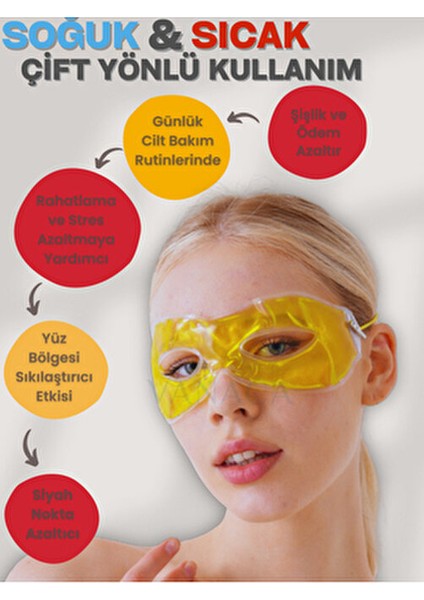 Sıcak‑soğuk Termojel Buzlu Göz Maskesi, Baş ağrısı, Göz Altı Torbaları, Ödem ve Şişlik Giderici. fiyatları