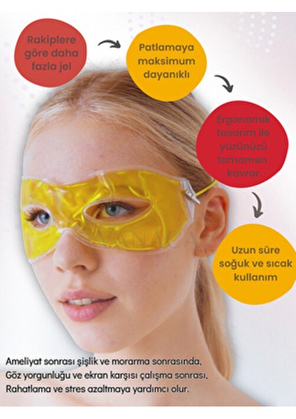 Sıcak‑soğuk Termojel Buzlu Göz Maskesi, Baş ağrısı, Göz Altı Torbaları, Ödem ve Şişlik Giderici. fırsatları