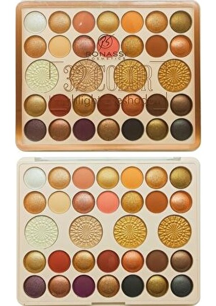 Göz Farı Paleti 32 Renkli Işıltılı 4'lü Büyük Aydınlatıcı Makyaj Seti fiyatları