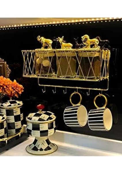 Yapışkanlı Paslanmazgold Mutfak Sepet Raf Dekoratif Baharatlık Düzenleyici Sepet indirimleri