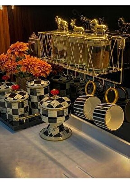 Yapışkanlı Paslanmazgold Mutfak Sepet Raf Dekoratif Baharatlık Düzenleyici Sepet