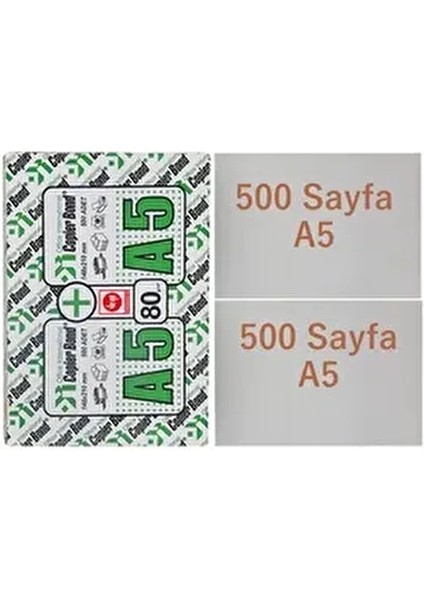 Ve-Ge A5 Fotokopi Kağıdı Copier Bond 1000 Li 80 gr Beyaz (1 Koli 5 Paket) fiyatları
