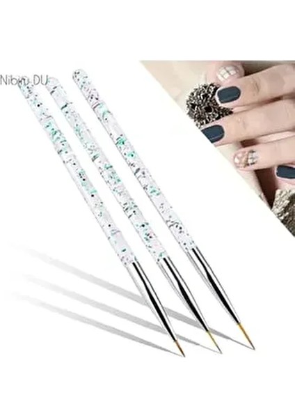Nail Art Fırça French Çizim Desen 3lü Set