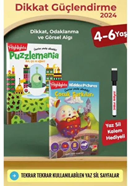 Puzzlemania Bul Çiz Eğlen 3 - 6 Yaş Motor Becerileri Geliştirici