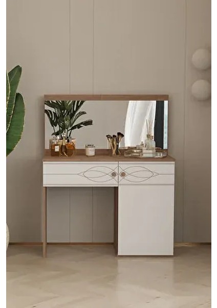 Alvin Aynalı Şifonyer - Sarı Meşe