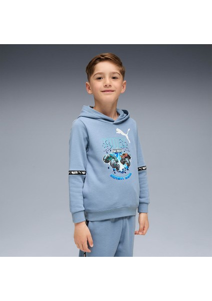 Hot Wheels Çocuk Mavi Kapüşonlu Sweatshirt