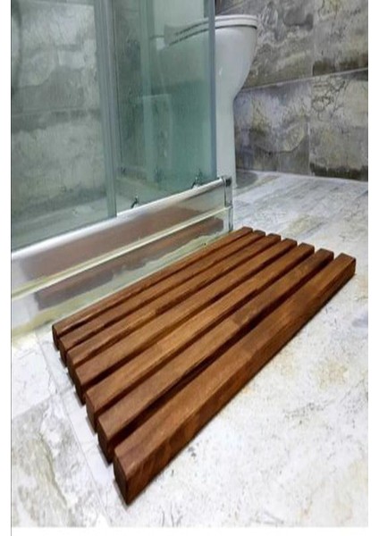 Ahşap Banyo Paspası – Budaksız Kızılçam, Fırınlanmış, Düz Desenli, Duş Sonrası Hızlı Kuruyan, Kolay Temizlenir fırsatları