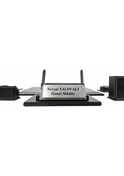 Yenice Sümen Takımı Isimlikli Çift Kalemli Siyah 6 Parça indirimleri