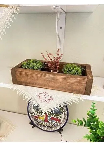 Ahşap Masif Dekoratif Çiçeklik