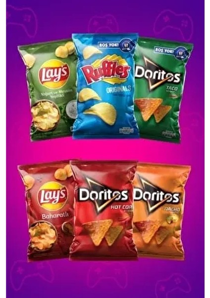 10 Parça Karma Karışık Cips Paketi( Süpriz Hediyeli ) Versiyon 1 Karma Cips modelleri