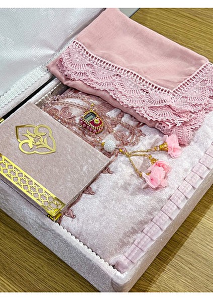 6 Parça Kadife Seccade Takımı Çeyizlik Bohça Sandıklı Gelin Damat Seti modelleri