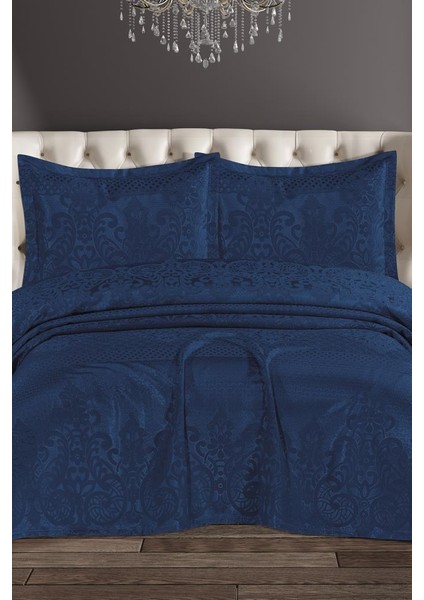 Royal Şönil Çift Kişilik Yatak Örtüsü 240X260 cm Lacivert