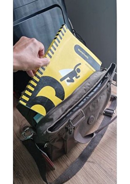 Kadın Vizon Çok Bölmeli Omuz ve Çapraz Çantası (4A Boyutu Kitap Sığar Okul Için Uygundur)