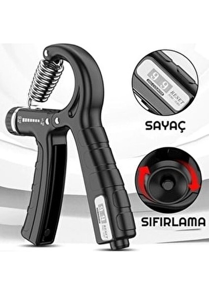 Ayarlanabilir Sayaçlı El Yayı 5-60 kg Ayarlı Bilek Kas Güçlendirme Aleti Damar Çıkarıcı Yay fırsatları