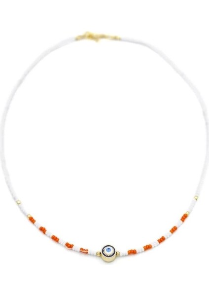 Boncuk Göz Kolye - Beyaz fiyatları