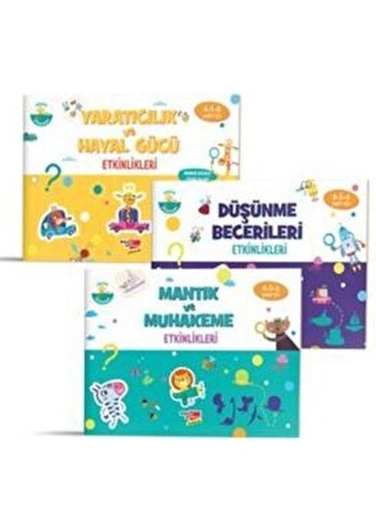 4-5-6 Yaş Okul Öncesi Evde Etkinlik 3 Lü Seti Normal Boy Renkli modelleri