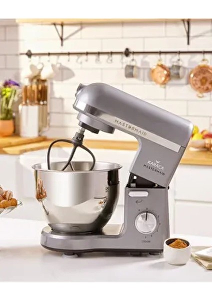 Mastermaid Çift Kollu Chef Pro Hamur Yoğurma Makinesi - 6 Kademe - 1500WATT Güç - Sıyırma Aparatlı