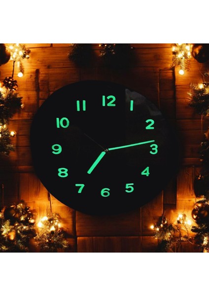 Karanlıkta Parlayan Fosforlu Siyah Duvar Saati Fosforlu Zincir Kolye modelleri