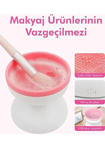 Makyaj Fırçası Otomatik Yıkama Makinesi USB Şarjlı, Pratik Yıkama fiyatları