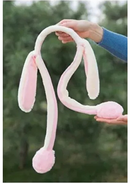 Peluş Hareketli Oynar Tavşan Kulaklık Taç Çocuk Taçları