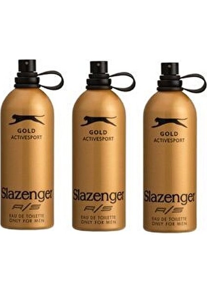 Gold Active Sport Edt 125 ml Erkek Parfüm X3 Adet