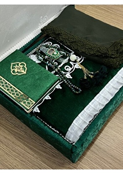 6 Parça Kadife Seccade Takımı Çeyizlik Bohça Sandıklı Gelin Damat Seti fırsatları