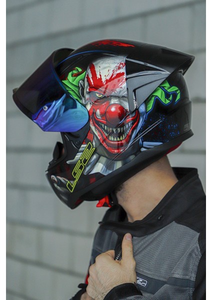 Rapid 2 Happy Dreams Tam Yüz Motosiklet Kaskı – Yüksek Görünürlük, Gelişmiş Havalandırma ve Bluetooth Uyumlu Dayanıklı Polikarbonat