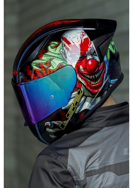 Rapid 2 Happy Dreams Tam Yüz Motosiklet Kaskı – Yüksek Görünürlük, Gelişmiş Havalandırma ve Bluetooth Uyumlu Dayanıklı Polikarbonat