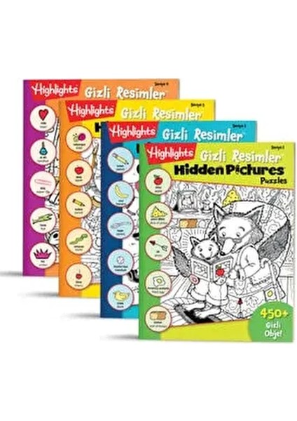 Gizli Resimler Hidden Pictures 4 Lü Set Gizli Resimler Ara Bul Etkinlikleri Aktivite Kitabı