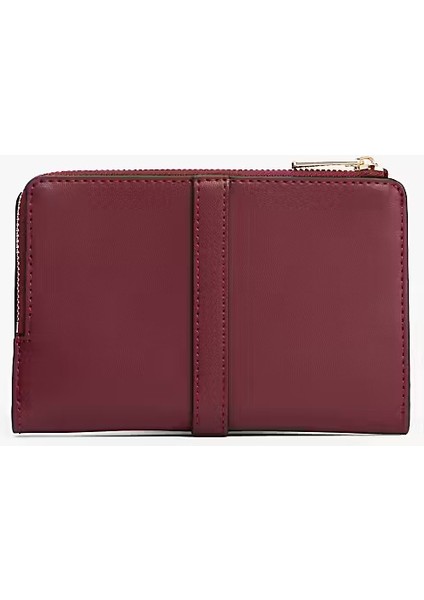 Kadın Iki Katlı Metal Tokalı Cüzdan - Bordo fiyatları