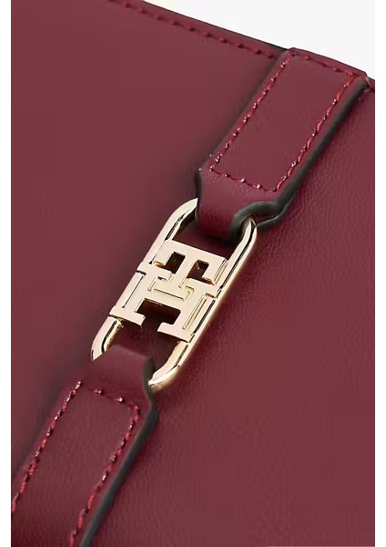 Kadın Iki Katlı Metal Tokalı Cüzdan - Bordo fırsatları