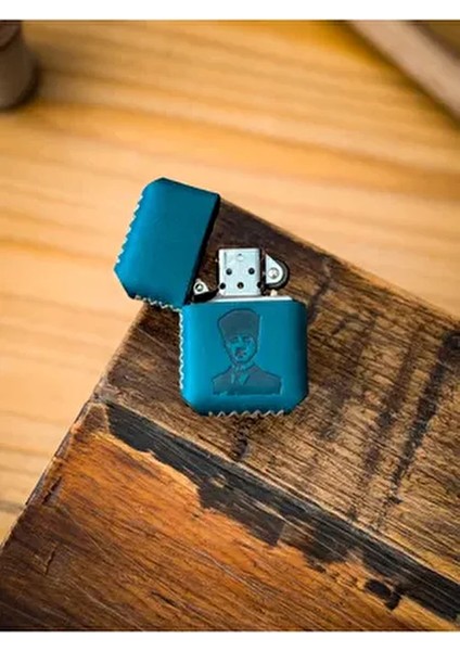 El Yapımı Deri Kılıflı Zippo Çakmak Hakiki Dana Derisinden Şık Tasarım Benzinli fiyatları