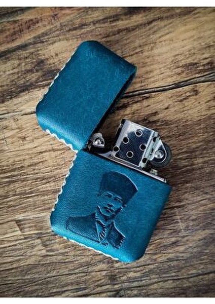 El Yapımı Deri Kılıflı Zippo Çakmak Hakiki Dana Derisinden Şık Tasarım Benzinli modelleri
