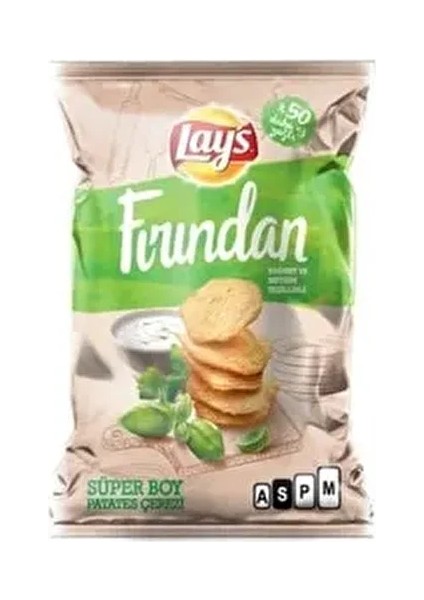 Fırından Yoğurt & Mevsim Yeşillikleri Patates Çerezi Süper Boy 96 G ( 8 Adet )