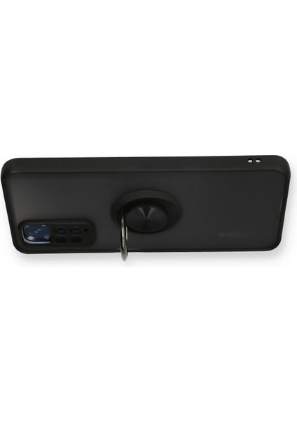 Xiaomi Redmi Note 11 Kılıf Montreal Yüzüklü Silikon Kapak - Siyah Dsdrn modelleri