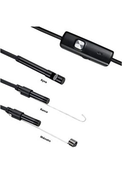 Endoskop Yılan Kamera 5 Metre 5.5mm (Sert Kablo) fırsatları