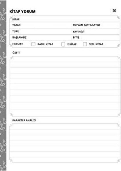 Kitap Okuma Ajandası Anonim Yazarlı Ciltsiz Normal Boy 60 Sayfa fırsatları