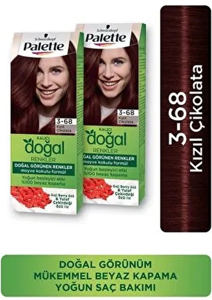 Kalıcı Doğal Renkler 3-68 Kızıl Çikolata x 2 Adet
