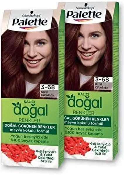 Kalıcı Doğal Renkler 3-68 Kızıl Çikolata x 2 Adet fiyatları